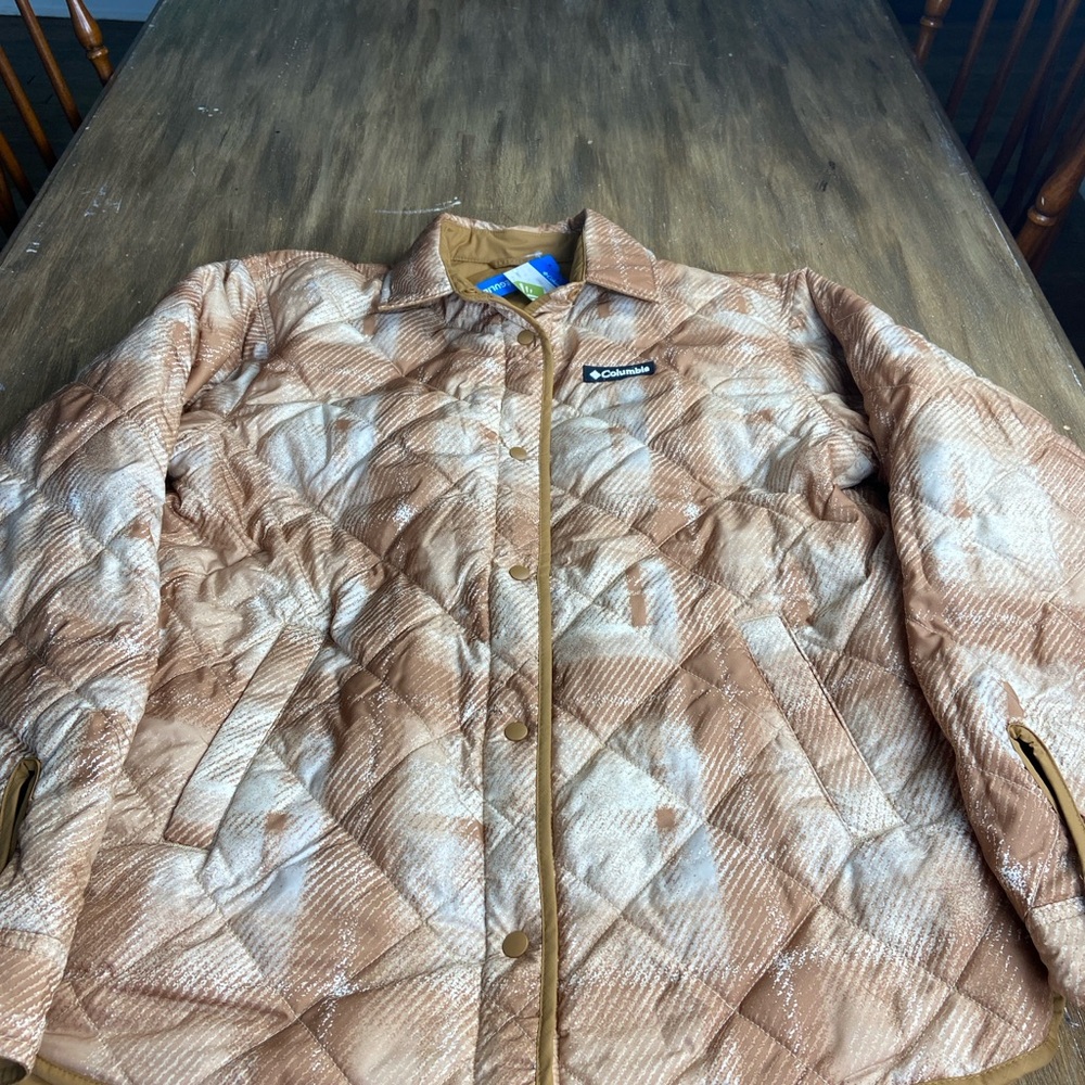 Columbia Women's Brown Plaid Puffer Jacket